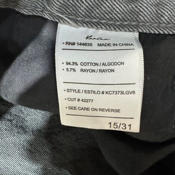 KanCan Jeans Women's 31 Gray Flare Raw Hem Button Fly Stretch High Rise Denim - Picture 4 of 11